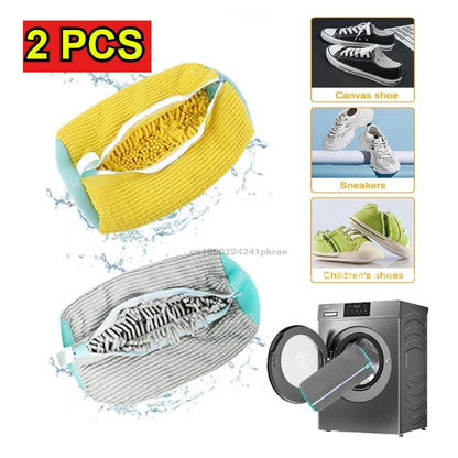 Reusable simulates hand washing Shoe Bags laundry washing machine shoe cleaner mesh laundry for travel mesh wash bags kit