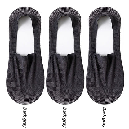 3Pair / Lot Men Boat Socks Fashion Summer Thin Invisible Sock Breathable Soft Casual Sox High Quality Elastic Mesh Sokken Meias