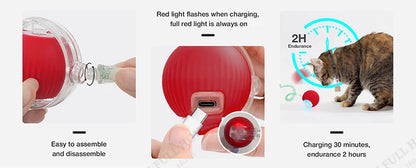 Speedy Tail 3.0 Smart Interactive Cat Toy with 3 Play Modes, Auto Moving Ball Toy for Indoor Bored Kitten & Adult Cats