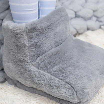 Electric Foot Warmer Foot Heating Pad USB Charging Household Foot Heater Washable Double Feet Slippers for Home Bedroom Sleeping