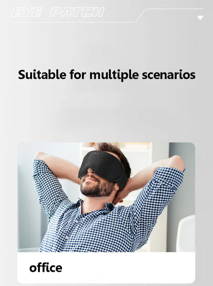 3D Wireless Sleeping Headphones Blindfold Soft Washable Bluetooth5.4 Music Headset Eyemask Handsfree Call Earphones Adjustable