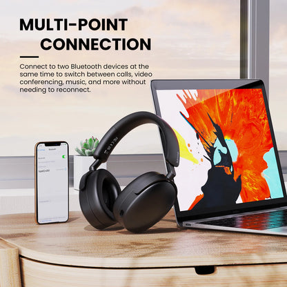 Oneodio SuperEQ A200 ANC Wireless Bluetooth 5.4 Headphones Active Noise Canceling Over Ear Headset With ENC Mic Hi-Res Audio APP