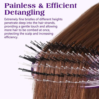 Japanese Premium Head Massager Scalp Brush Hair Massager Shampoo Brush Wet Plastic Detangling Brush Hair Cleaning Comb Rose Gold