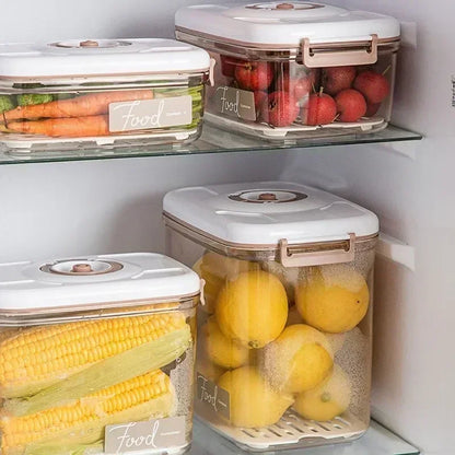 Vacuum Sealed Food Storage Box, Clear Fresh-Keeping Box, Capacity Food Dispenser, Transparent Container with Vacuum Pump