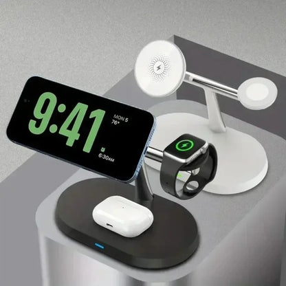Phone Wireless Charger Desktop 3 IN 1 Magnetic For Magsafe iPhone 16 15 14 13 12 Samsung Apple/Galaxy Watch Fast Charging Dock
