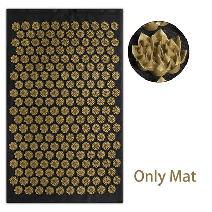 Pranamat Eco Lotus Spike Mat Acupuncture Massage Cushion Kuznetsov's Applicator for Neck Foot Back Yoga Acupressure Massage Mat