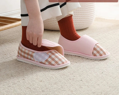 Women Diabetic Slippers Adjustable Closure Comfortable House Shoes Arthritis Edema Wide Slippers Comfy Cozy Shoes Closed Toed