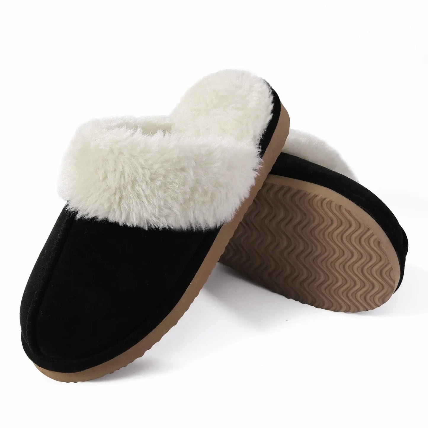 Kidmi Winter Women Fuzzy Slippers Classic Brand Fluffy House Shoes Indoor Warm Suede Cozy Slippers Casual Non-slip Cotton Shoes
