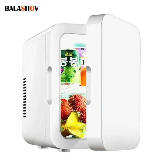 220V Mini Refrigerator Multifunction Portable Cold Freezer Car Home Cosmetics Fridge Drink Cooler Outdoor Travel Camping Beach6L