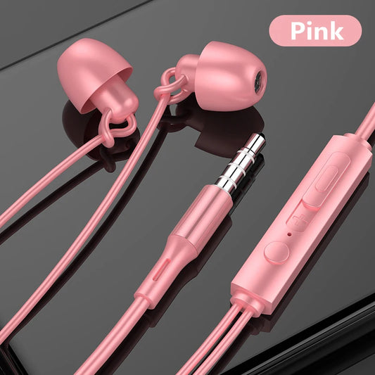 3.5mm Noise-cancelling Sleep Headphones With Mic HiFi Soft Silicone Soundproof Sleep On The Side Without Pressure Plug For Phone