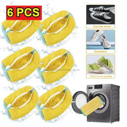 Reusable simulates hand washing Shoe Bags laundry washing machine shoe cleaner mesh laundry for travel mesh wash bags kit