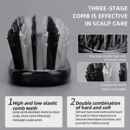 Japanese Premium Scalp Massage Brush Head Massager Detangling Hair Brush Wet Curly Hair Comb Shampoo Brush Barber Styling Tools