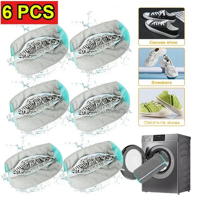 Washing Shoes Machine Bag Slippers Laundry Bag Net for Cleaning Shoes Washable Overshoes Sneakers Kit Soft Bristle Shoe Brush
