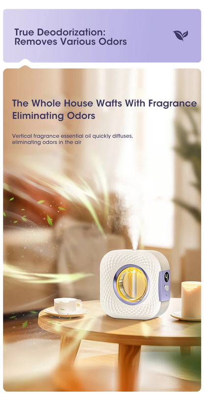 60 ㎡ Oil Aromatherapy Machine Air Purifying Diffuser Toilet Deodorization Fragrance Wall-mounted Humidifier Colorful Night Light