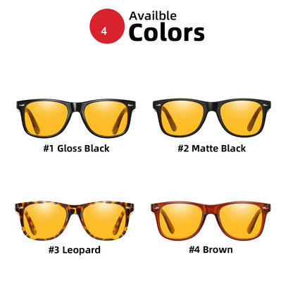 VIVIBEE Night Vision Blue Light Blocking Glasses Men Square Computer Eye Protection Eyeglasses Gaming Women Orange Eyewear