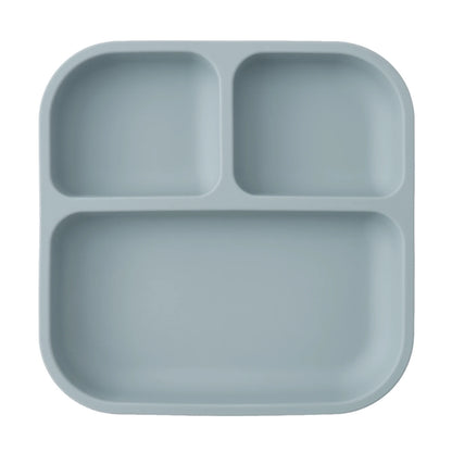 Color Kids 1PCS BPA Free Silicone Divided Square Plate Suction Baby Dish Leakproof Toddler Kids Meal Tray Easy Clean Tableware