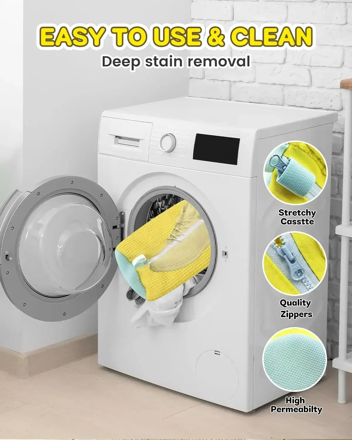 Reusable simulates hand washing Shoe Bags laundry washing machine shoe cleaner mesh laundry for travel mesh wash bags kit