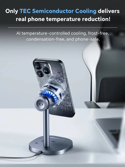 TEC Cooling Qi2 3 in 1 Magnetic  Wireless Charger Stand 15W Fast Charging for Iphone 16 15 14pro Max, Airpods,iwatch Series
