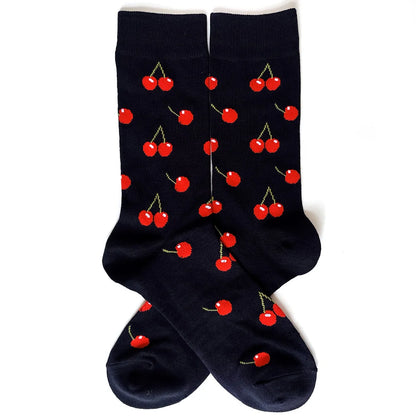 58 Style Food Theme Men Cartoon Socks Cotton Fruit Banana beer coffee bean doughnut sandwich hamburger sushi ice crea Long Socks