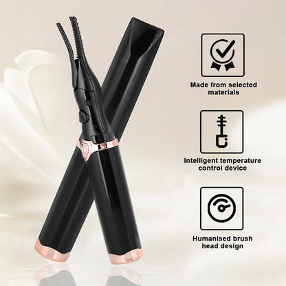 Heated Eyelash Curler USB Rechargeable Quick Heating Natural Curl Eyelash Curler Long Lasting for Quick Natural Curling