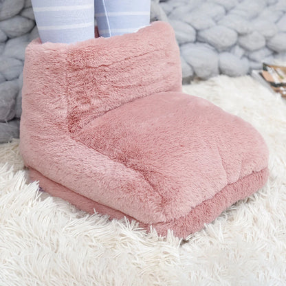 Electric Foot Warmer Foot Heating Pad USB Charging Household Foot Heater Washable Double Feet Slippers for Home Bedroom Sleeping