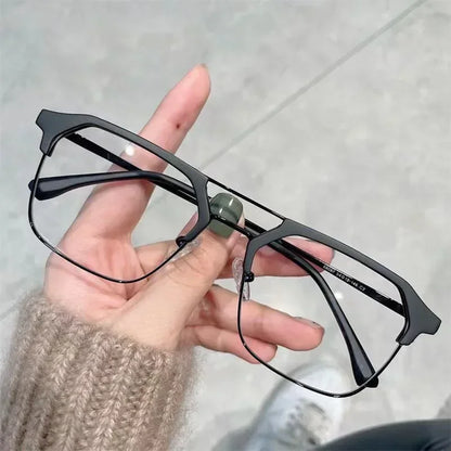 Luxury Brand Square Black Frame Myopia Glasses Anti-blue Light Women Men Near Sight Eyeglasses Unisex Goggles Diopters -0 To -6