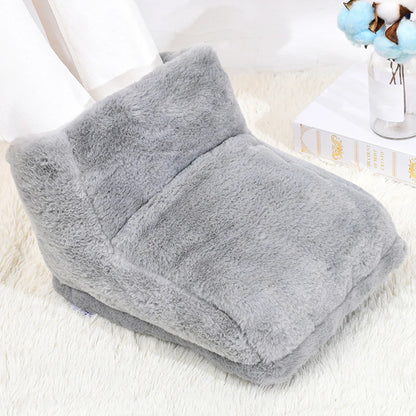 Electric Foot Warmer Foot Heating Pad USB Charging Household Foot Heater Washable Double Feet Slippers for Home Bedroom Sleeping