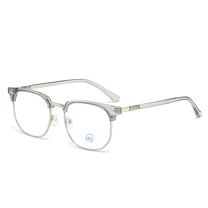 XJiea 2024 Photochromic Anti-blue Light Glasses Men Fashion Rectangle Semi Rimless Eyewear For Women Office Computer Goggle