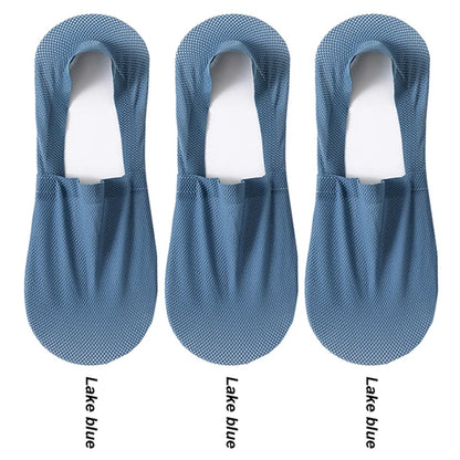 3Pair / Lot Men Boat Socks Fashion Summer Thin Invisible Sock Breathable Soft Casual Sox High Quality Elastic Mesh Sokken Meias