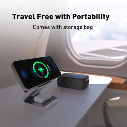 30W 3 In 1 Magnetic Wireless Charger Stand Pad for iPone 15 14 13 12 Pro Max Airpods Pro iWatch 8 7 6 Fast Charging Dock Station