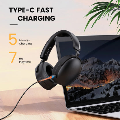 Oneodio SuperEQ A200 ANC Wireless Bluetooth 5.4 Headphones Active Noise Canceling Over Ear Headset With ENC Mic Hi-Res Audio APP