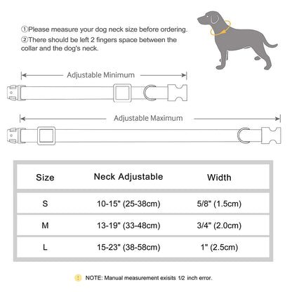 Free Custom PU Leather Dog Collar Engraved Dog Collars Adjustable Pet Buckle ID Necklace Durable for Small Medium Large Dogs Pug