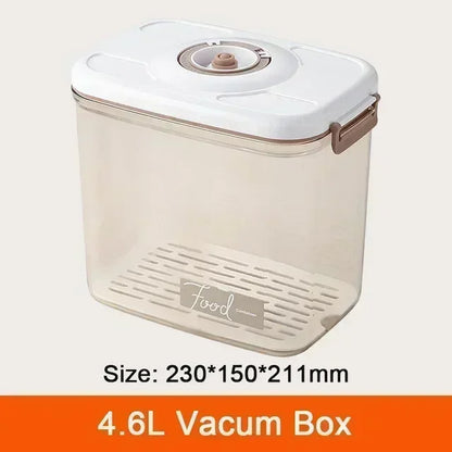 Vacuum Sealed Food Storage Box, Clear Fresh-Keeping Box, Capacity Food Dispenser, Transparent Container with Vacuum Pump