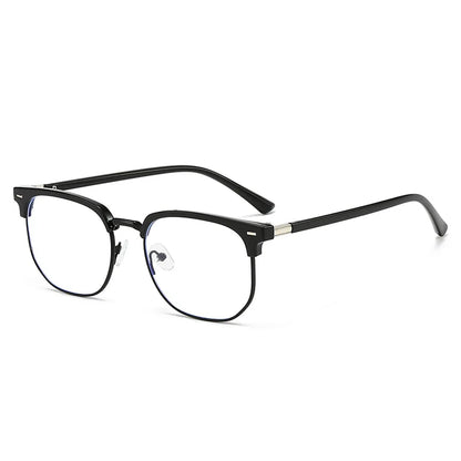 XJiea 2024 Photochromic Anti-blue Light Glasses Men Fashion Rectangle Semi Rimless Eyewear For Women Office Computer Goggle