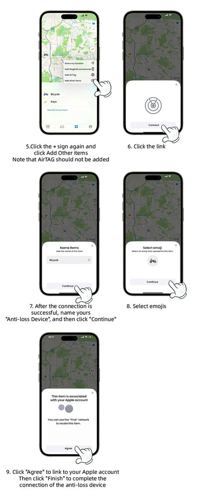 F2 Smart Airtag GPS Positioning Anti-Lost Device For iPhone iPad iOS Find My App Bluetooth Tracker Keys/Pets/Kids Locator Finder