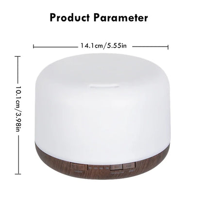 Mini Size Wood Grain Aroma Diffuser Usb Essential Oil Humidifier With Colorful Night Lights Air Humidifier Machine 500ml Home