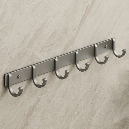 Modern Minimalist Kitchen Space Aluminum Coater Hook Hook Wardrobe Wall Mounted Row Hook Hook Clothes Coat Hook Bathroom