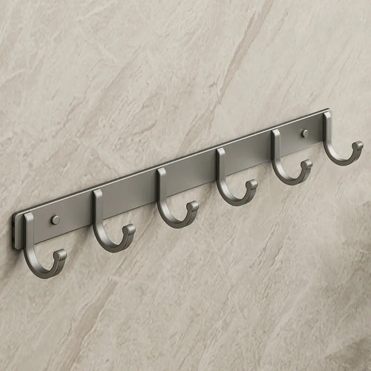 Modern Minimalist Kitchen Space Aluminum Coater Hook Hook Wardrobe Wall Mounted Row Hook Hook Clothes Coat Hook Bathroom