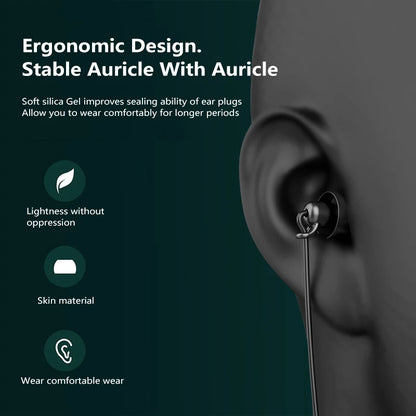 3.5mm Noise-cancelling Sleep Headphones With Mic HiFi Soft Silicone Soundproof Sleep On The Side Without Pressure Plug For Phone