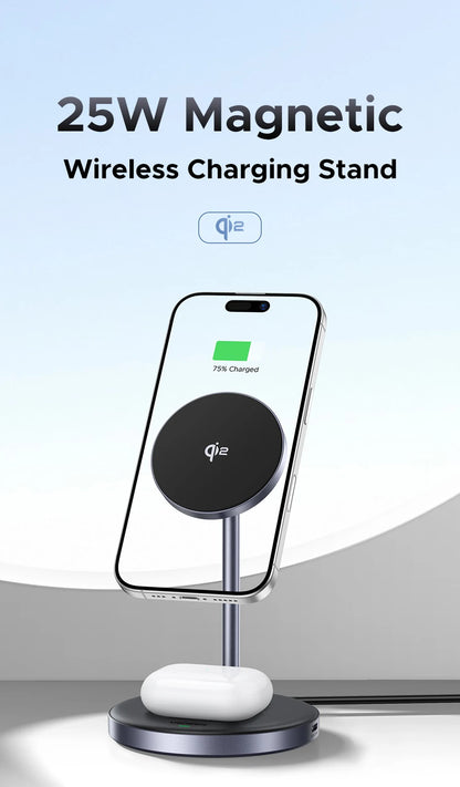 UGREEN Qi2 25W Magnetic Wireless Charger Stand Charging Holder For iPhone 16 15 Pro Max/AirPods Fast Charger for MagSafe