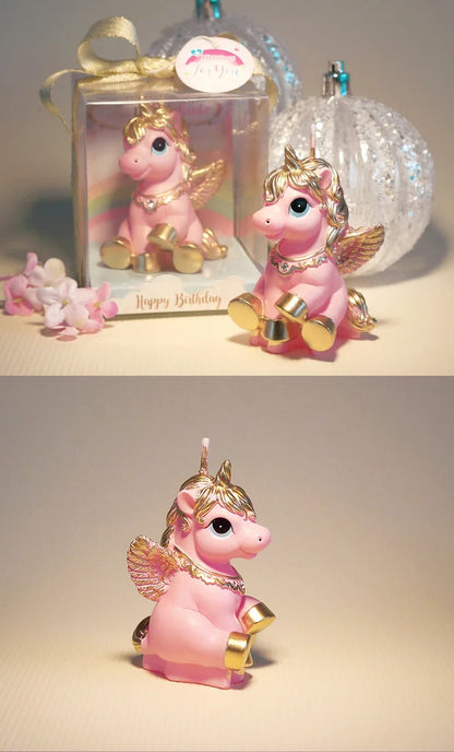 Little Unicorn Zodiac Candle Animal Children's Birthday Candle for Cake Decoration Unicorn Candle for Birthday Boys Kids Soy Wax