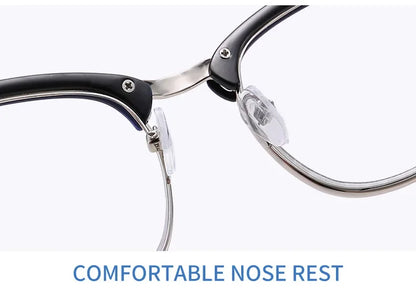 Men Retro Anti-blue Light Glasses Classic Vintage Half Frames Anti Blue Light Blocking Computer Eyeglasses For Women Accessory