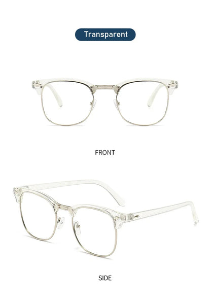Men Retro Anti-blue Light Glasses Classic Vintage Half Frames Anti Blue Light Blocking Computer Eyeglasses For Women Accessory
