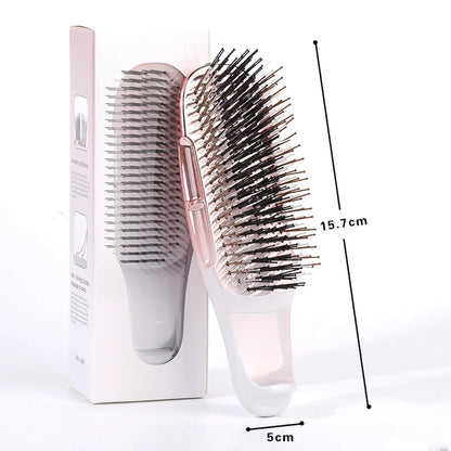 Japanese Premium Head Massager Scalp Brush Hair Massager Shampoo Brush Wet Plastic Detangling Brush Hair Cleaning Comb Rose Gold