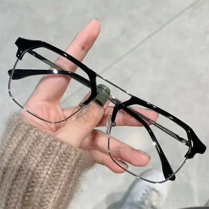Luxury Brand Square Black Frame Myopia Glasses Anti-blue Light Women Men Near Sight Eyeglasses Unisex Goggles Diopters -0 To -6