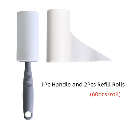 Lint Roller With Refills Sticky Remover Hair Pet Dog Clothes Sofa Dust Cleaning Remover Replaceable Roll Brush Cleaning Tool