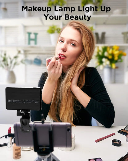 LED Selfie Light 3000Mah 120 LED Rechargeable Phone Light Clip 3 Light Modes Ring Light for Phone iPad Camera Laptop Selfie