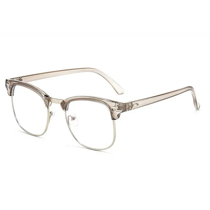 Men Retro Anti-blue Light Glasses Classic Vintage Half Frames Anti Blue Light Blocking Computer Eyeglasses For Women Accessory