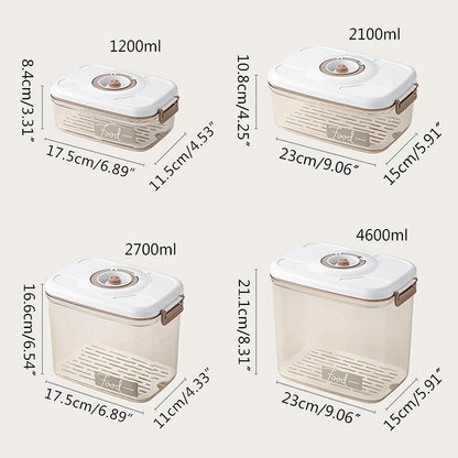 Vacuum Sealed Food Storage Box, Clear Fresh-Keeping Box, Capacity Food Dispenser, Transparent Container with Vacuum Pump