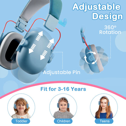 Children Kids Ear Protector Earmuffs Kids 27dB Hearing Protection Soundproof Headphone Safety Reduction Ear Muff Noise Cancellin